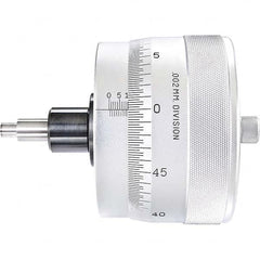 Starrett - 25mm, 4-1/16 Inch Plain Thimble, 0.3118 Inch Diameter x 1-7/16 Inch Long Spindle, Mechanical Micrometer Head - Eagle Tool & Supply