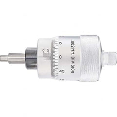 Starrett - 25mm, 2-1/16 Inch Plain Thimble, 5/16 Inch Diameter x 1-7/16 Inch Long Spindle, Mechanical Micrometer Head - Eagle Tool & Supply