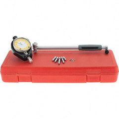 Starrett - 1.4 to 2.4" Dial Bore Gage - 0.0005" Graduation, 6" Gage Depth - Eagle Tool & Supply