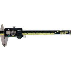 Mitutoyo - 0 to 6" Range 0.01mm Resolution, Electronic Caliper - Steel with 40mm Carbide-Tipped Jaws, 0.001" Accuracy, SPC Output - Eagle Tool & Supply