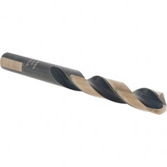 Cle-Line - 29/64" High Speed Steel, 135° Point, Round with Flats Shank Maintenance Drill Bit - Eagle Tool & Supply