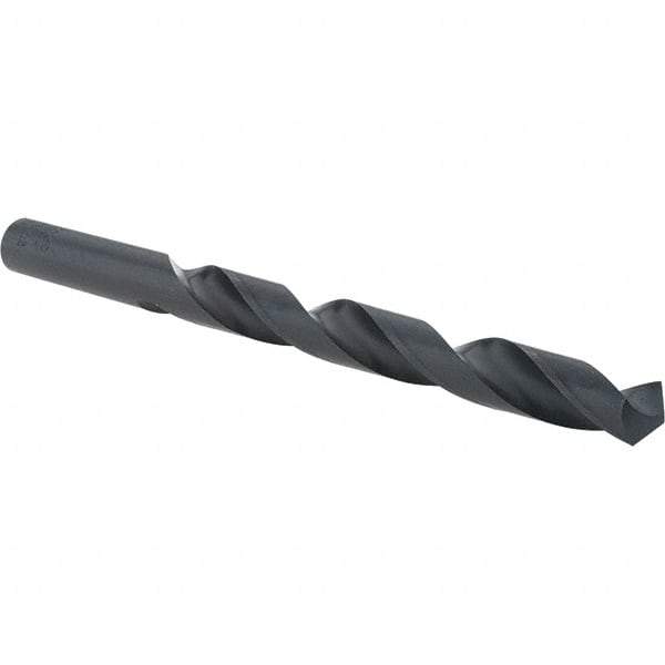 Cle-Force - 27/64" 118° High Speed Steel Jobber Drill - Oxide Finish, Right Hand Cut, Spiral Flute, Straight Shank, 5-3/8" OAL, Standard Point - Eagle Tool & Supply