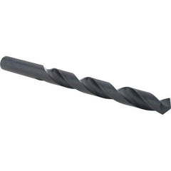 Cle-Force - 27/64" 118° High Speed Steel Jobber Drill - Oxide Finish, Right Hand Cut, Spiral Flute, Straight Shank, 5-3/8" OAL, Standard Point - Eagle Tool & Supply