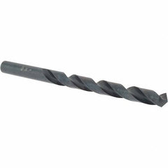 Cle-Line - Letter R 118° High Speed Steel Jobber Drill - Oxide Finish, Right Hand Cut, Spiral Flute, Straight Shank, 4-3/4" OAL, Standard Point - Eagle Tool & Supply