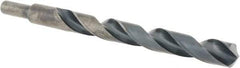 Cle-Line - 17/32" Drill, 135° Point, High Speed Steel Silver Deming & Reduced Shank Drill Bit - Oxide Finish, 6-5/8" OAL, Straight Shank, 4-13/16" Flute Length, Right Hand Cut, Split Point, Spiral Flute, Regular Spiral - Eagle Tool & Supply