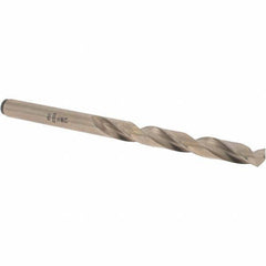 Chicago-Latrobe - 6.5mm 135° Cobalt Jobber Drill - Gold Finish Finish, Right Hand Cut, Spiral Flute, Straight Shank, 101mm OAL, Split Point - Eagle Tool & Supply