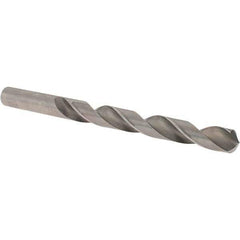 Cle-Force - 27/64" 118° High Speed Steel Jobber Drill - Bright Finish, Right Hand Cut, Spiral Flute, Straight Shank, 5-3/8" OAL, Standard Point - Eagle Tool & Supply