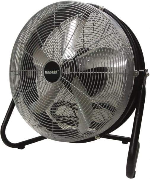 Maxess Climate Control Technologies - 18" Blade, 5/64 hp, 1,550, 2,000 & 2,680 CFM, Oscillating Industrial Circulation Fan - Floor Stand, 120 Volts, 3 Speed - Eagle Tool & Supply