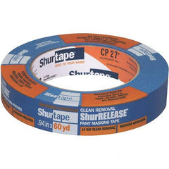 Painter's Tape: 24 mm Wide, 55 m Long, 5.5 mil Thick, Blue Paper, Rubber Adhesive, 21 lb/in Tensile Strength