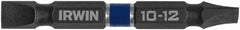 Irwin - 9/32" Slotted Screwdriver Bit - 1/4" Hex Drive, 2-3/8" OAL - Eagle Tool & Supply
