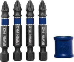 Irwin - 5 Piece, Phillips Handle, Power Bit Set - No. 2 Phillips - Eagle Tool & Supply