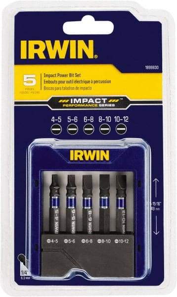 Irwin - Slotted Bit Set - 1/4" Hex Drive - Eagle Tool & Supply