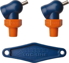 Loc-Line - 1/8" Hose Inside Diam x 1/16" Nozzle Diam, High-Pressure Coolant Hose Nozzle - NPT, for Use with Loc-Line Modular Hose System, 2 Pieces - Eagle Tool & Supply