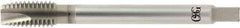 OSG - #4-40 UNC, 3 Flute, HR Finish, Powdered Metal Spiral Point Tap - Plug Chamfer, Right Hand Thread, 2" OAL, 0.141" Shank Diam, 2B Class of Fit, Series 337NI - Exact Industrial Supply