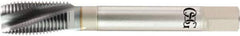 OSG - 1/2-13 UNC, 3 Flute, V Finish, Powdered Metal Spiral Point Tap - Plug Chamfer, Right Hand Thread, 1-21/32" Thread Length, 0.367" Shank Diam, 3B Class of Fit, Series 13063 - Exact Industrial Supply