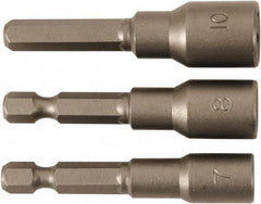 Wiha - 1/4" Drive, Nut Setter Screwdriver Bit - 55mm OAL - Eagle Tool & Supply