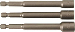 Wiha - 1/4" Drive, Nut Setter Screwdriver Bit - 4" OAL - Eagle Tool & Supply