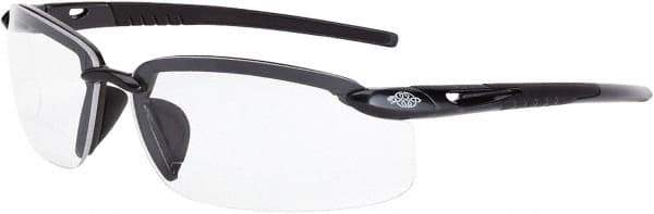 CrossFire - +2, Smoke Gray Lenses, Scratch Resistant, Frameless Magnifying Safety Glasses - UV Protection - Eagle Tool & Supply