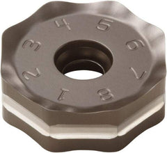 Seco - ONMU090520 M12 Grade T350M Carbide Milling Insert - TiCN/Al2O3 Finish, 0.228" Thick, 0.866" Inscribed Circle - Eagle Tool & Supply