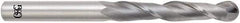 OSG - 16mm Diam, 76mm LOC, 2 Flute Solid Carbide Ball End Mill - Uncoated, Single End, 153mm OAL, 16mm Shank Diam, Spiral Flute - Eagle Tool & Supply