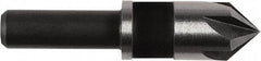 Irwin - 3/8" Head Diam, 1/4" Shank Diam, 5 Flute 82° High Speed Steel Countersink - Oxide Finish, 1-5/8" OAL, Single End, Straight Shank, Right Hand Cut - Eagle Tool & Supply