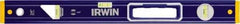 Irwin - 24" Long 3 Vial Box Beam Level - Aluminum, Blue/Yellow, 1 Level & 2 Plumb Vials - Eagle Tool & Supply