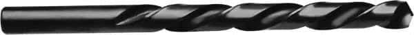 Irwin - 7/16" 135° High Speed Steel Jobber Drill - Oxide Finish, Left Hand Cut, Spiral Flute, Straight Shank, 5-1/2" OAL, Split Point - Eagle Tool & Supply