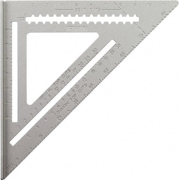 Irwin - 12" Blade Length, Aluminum Rafter Square - Eagle Tool & Supply