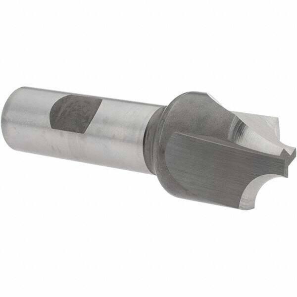 Melin Tool - 3/8" Radius, 1-1/8" Mill Diam, 3 Flute Cobalt Corner Rounding End Mill - Single End, Uncoated, 3/8" Tip Diam, 3-1/2" OAL, 1-1/8" Shank Diam - Eagle Tool & Supply