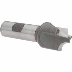 Melin Tool - 3/8" Radius, 1-1/8" Mill Diam, 3 Flute Cobalt Corner Rounding End Mill - Single End, Uncoated, 3/8" Tip Diam, 3-1/2" OAL, 1-1/8" Shank Diam - Eagle Tool & Supply