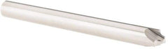 Melin Tool - 1/16" Radius, 3 Flute Solid Carbide Corner Rounding End Mill - Single End, Uncoated, 1/8" Tip Diam, 2-1/2" OAL, 1/4" Shank Diam - Eagle Tool & Supply