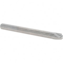 Melin Tool - 1/32" Radius, 3 Flute Solid Carbide Corner Rounding End Mill - Single End, Uncoated, 1/8" Tip Diam, 2" OAL, 3/16" Shank Diam - Eagle Tool & Supply