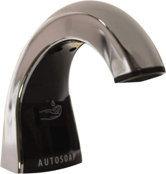 Rubbermaid - 800 to 1600 mL Liquid Soap Dispenser Hardware - Metal & Plastic, Counter Mounted, Chrome/Black - Eagle Tool & Supply