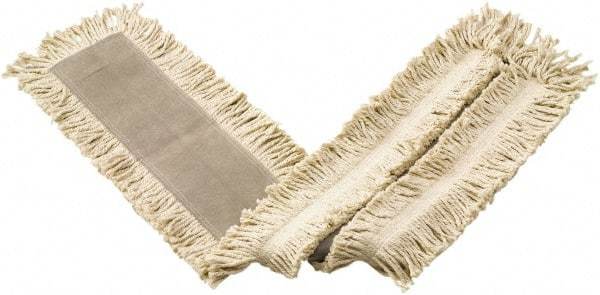 Rubbermaid - 72" Long x 5" Wide Cotton/Synthetic Dust Mop Head - Envelope Connection, White, Cut-End Head - Eagle Tool & Supply
