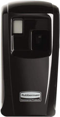 Rubbermaid - 0.012 Cu Ft Coverage, Black Metered Aerosol Dispenser - C Battery Required - Eagle Tool & Supply