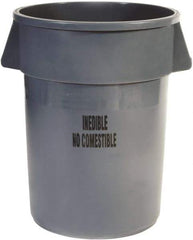 Rubbermaid - Round, Gray Food Storage Container - 31-1/2" High x 24" Wide - Eagle Tool & Supply
