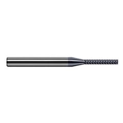 Variable Helix End Mills for Exotic Alloys - Finishers - 0.0470″ (3/64″) Cutter Diameter × 0.3750″ (3/8″) Length of Cut Carbide Square End Mill Finisher for Exotic Alloys, 6 Flutes, AlTiN Nano Coated - Exact Industrial Supply