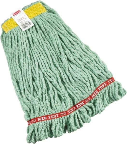 Rubbermaid - 1" Yellow Head Band, Small Blended Fiber Loop End Mop Head - 4 Ply, Side Loading Connection - Eagle Tool & Supply