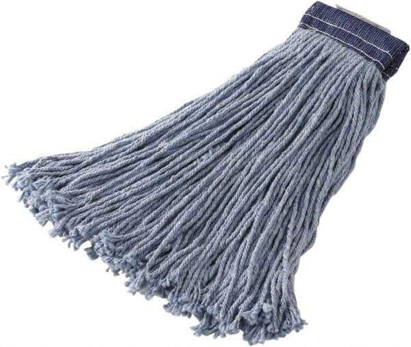 Rubbermaid - 1" Blue Head Band, Large Blended Fiber Cut End Mop Head - Side Loading Connection - Eagle Tool & Supply