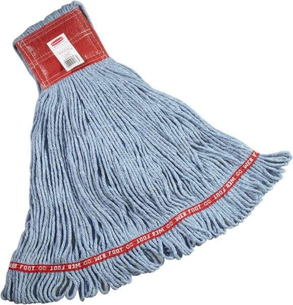 Rubbermaid - 5" Red Head Band, Large Blended Fiber Loop End Mop Head - 4 Ply, Clamp Jaw Connection - Eagle Tool & Supply