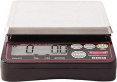 Rubbermaid - 10 Lb. Capacity, Digital Portion Control Scale - 0.1 and 1/8 oz. Graduation, 5-1/8 x 5-1/8" Platform - Eagle Tool & Supply