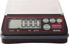 Rubbermaid - 12 Lb. Capacity, Digital Portion Control Scale - 0.1 and 1/8 oz. Graduation, 6-3/8 x 5-3/4" Platform - Eagle Tool & Supply