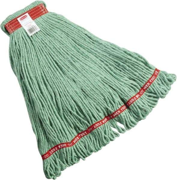 Rubbermaid - 1" Red Head Band, Large Blended Fiber Loop End Mop Head - 4 Ply, Side Loading Connection - Eagle Tool & Supply