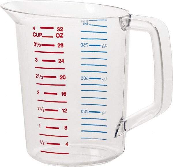 Rubbermaid - 1 Quart Polycarbonate Measuring Cup - 50 ml Graduation - Eagle Tool & Supply