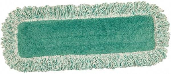 Rubbermaid - 508mm Long x 8" Wide Microfiber Dust Mop Head - Green, Fringed Head - Eagle Tool & Supply