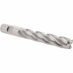 Melin Tool - 5/8" Diam, Fine Pitch, 3-1/8" LOC, 4 Flute Cobalt Corner Chamfer Roughing End Mill - Uncoated, 5-1/4" OAL, 5/8" Shank Diam, Single End, Centercutting, 30° Helix - Eagle Tool & Supply