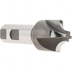 Melin Tool - 1/2" Radius, 1-1/2" Mill Diam, 4 Flute High Speed Steel Corner Rounding End Mill - Single End, Uncoated, 1/2" Tip Diam, 4-1/8" OAL, 1-1/2" Shank Diam - Eagle Tool & Supply