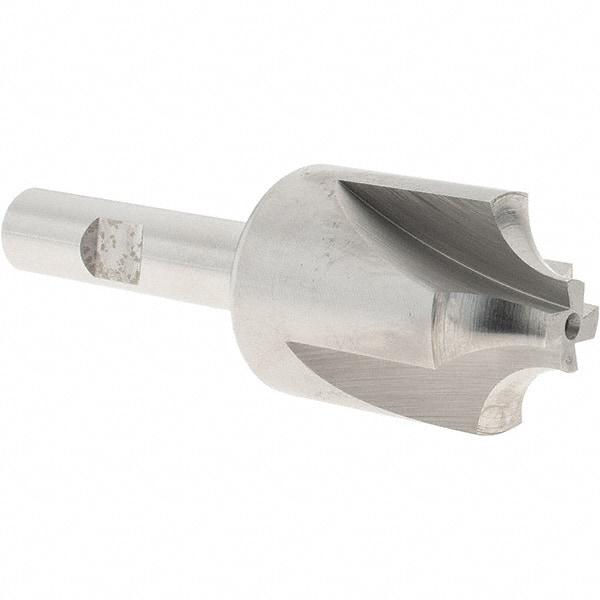 Melin Tool - 3/8" Radius, 1-1/4" Mill Diam, 4 Flute Cobalt Corner Rounding End Mill - Single End, Uncoated, 1/2" Tip Diam, 3-3/4" OAL, 1-1/4" Shank Diam - Eagle Tool & Supply