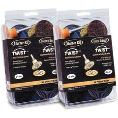 WALTER Surface Technologies - 31 Piece, 36, 40, 50, 60, 80, 120 Grit, 2" Disc Diam, Abrasive Disc Kit - Coated, (3) Coarse, (3) Fine, (3) Super Fine, (4) Medium Grade, Zirconia Alumina - Eagle Tool & Supply