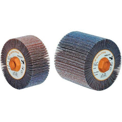WALTER Surface Technologies - 4-1/4" Diam 40 Grit Aluminum Oxide Unmounted Flap Wheel - 5/8-11 Threaded Hole, 2" Wide, Coated, Grade Coarse, 3,800 Max RPM - Eagle Tool & Supply